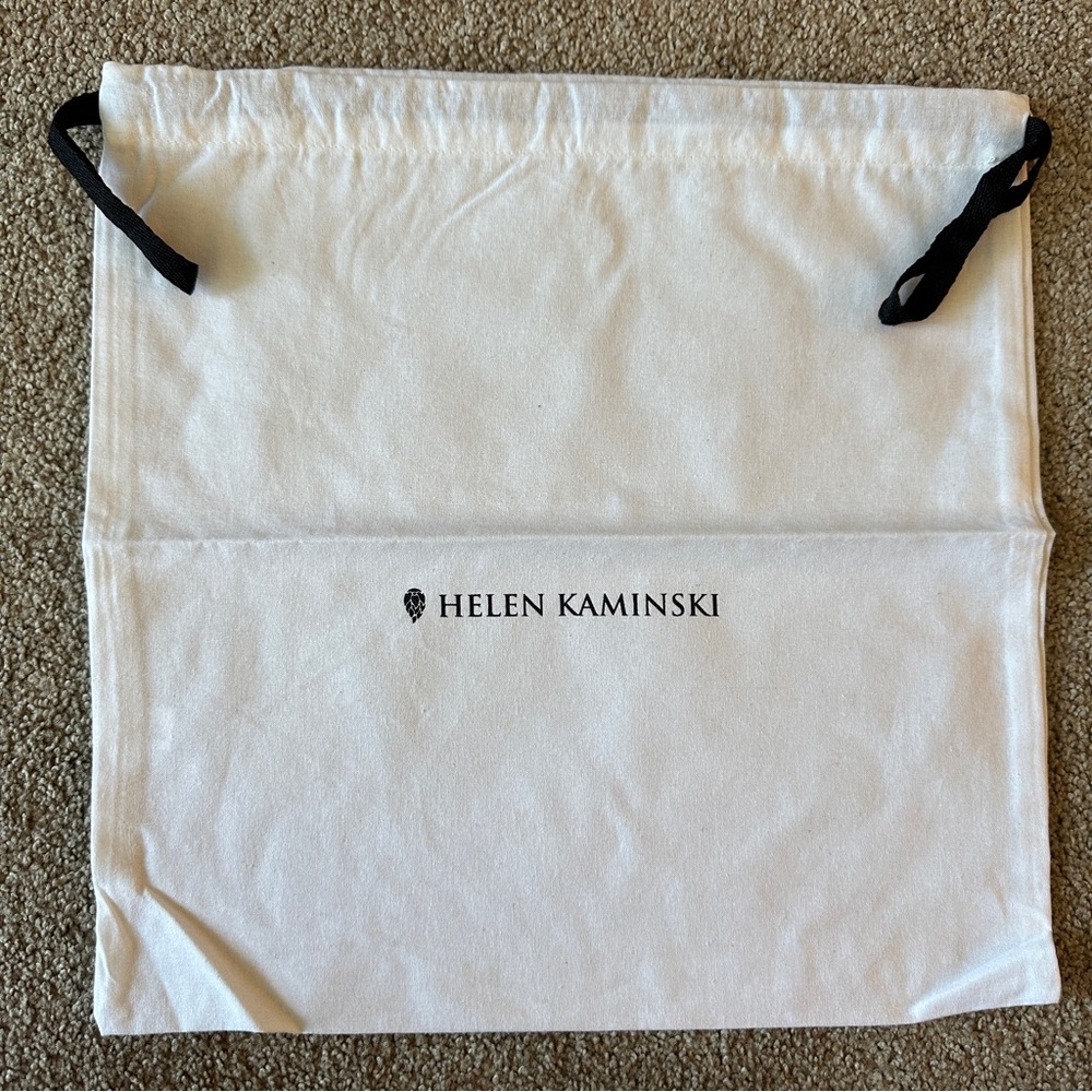 Helen Kaminski White Drawstring Dust Bag / Travel Bag - brand new and never used